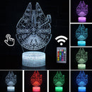 Lâmpada LED  Star Wars,Anime Figura Acrílica 3D