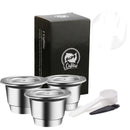 Cápsula de cafeteira expresso de aço inoxidável recarregável