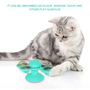 Brinquedo Pet moinho de vento para gatos (Brinquedos giratórios para gato,auxilia a limpeza dos dentes  bola LED )