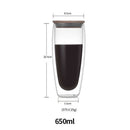 Copo de vidro duplo parede resistente ao calor, JANKNG (Copo de café e cerveja resistente)