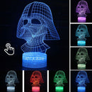 Lâmpada LED  Star Wars,Anime Figura Acrílica 3D
