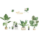 Adesivos de parede criativos, para casa e cozinha(Tema de flores,suculentas,bonsai em vaso)