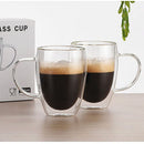 Copo de vidro duplo parede resistente ao calor, JANKNG (Copo de café e cerveja resistente)