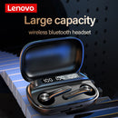 Fone de ouvido sem fio Lenovo QT81 True Bluetooth 5.0