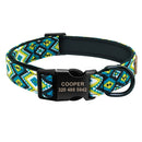 Coleira de cachorro personalizada com trela de nylon (Coleira com Identificação de animais, super estilosa)
