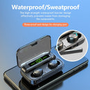 Fones de ouvido TWS (Bluetooth 5.0 Caixa de carregamento  2200 mAh , com microfone)