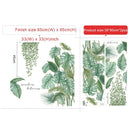 Adesivos de parede, p/sala de estar estilo nórdico, plantas tropicais (Decalques de parede de vinil ecológicos)