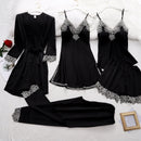 Conjunto de pijama completo com 5 peças ( Presente completo)