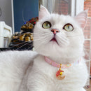 Coleiras de gato fofas com pingente de lua Colarinho de gatinho de segurança ajustável Cachorro
