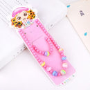 Conjunto de colar, pulseira infantil,estilo sereia, flores e bolinhas..