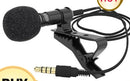 Mini microfone condensador clip-on lapela microfone de lapela com fio para telefone( ideal para conferências, aulas, gravação youtube)