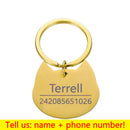 Pingente de Coleira personalizado de identificação caes e gatos(Deixe registrado o nome e seu telefone na coleira do seu pet)