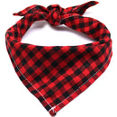 Bandana xadrez estilosa para cachorros pequenos e de médio porte
