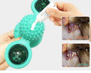 Brinquedo Pet moinho de vento para gatos (Brinquedos giratórios para gato,auxilia a limpeza dos dentes  bola LED )