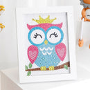 Pintura de diamante por números Kits para crianças unicórnio ,Coruja, alce cristal de strass ( Estimule  o lado artístico do seus filhos )