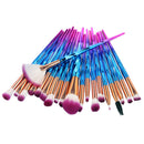 Conjunto de pincéis de maquiagem com 20 unidades (Várias cores vibrantes)
