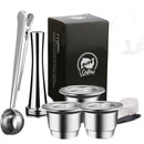 Cápsula de cafeteira expresso de aço inoxidável recarregável