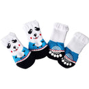 Meias antiderrapantes tricotadas para cães e gatos(Pequeno e médio porte/4 unidades)