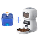 Robô dispensador automático para cães e gatos  3,5 litros comedouro bebedouro de 2 Litros(Gravação de voz)