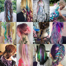 Extensão Clip-In peace e love , extensões  longas de cabelo coloridos