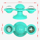 Brinquedo Pet moinho de vento para gatos (Brinquedos giratórios para gato,auxilia a limpeza dos dentes  bola LED )