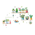Adesivos de parede criativos, para casa e cozinha(Tema de flores,suculentas,bonsai em vaso)