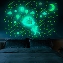 Adesivos de parede 3D Flourescente, decoração de quartos ( Unicórnio, lua, estrelas, planetas, fada)
