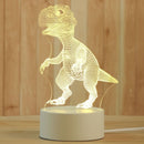 Abajur criativo 3D  de mesa, decoração de quarto infantil unissex (Vários temas/ acrílico)