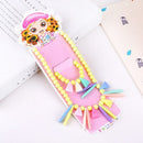 Conjunto de colar, pulseira infantil,estilo sereia, flores e bolinhas..