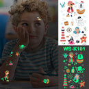 Tatuagem Luminosa para noite,adesivo temporário á Prova D' Água(Tatuagem flourescente)