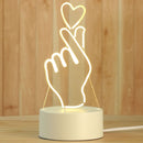 Abajur criativo 3D  de mesa, decoração de quarto infantil unissex (Vários temas/ acrílico)