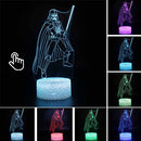 Lâmpada LED  Star Wars,Anime Figura Acrílica 3D