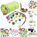 Conjunto de acessórios para interação de gatos ,túnel e brinquedos para animais de estimação.