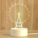 Abajur criativo 3D  de mesa, decoração de quarto infantil unissex (Vários temas/ acrílico)