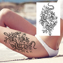 Tatuagens temporária de flores (Pintura de arte corporal sexy /Tatuagens de pernas e braço  / Tatuagem realista vários estilos,adesivo )