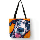 Bolsa reutilizável, casual, para armanezamento de compras, bolsa  personalizadas com estampas de  cachorros