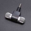 Mini microfone estéreo de 3,5 mm para gravação de telefone móvel