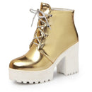 Ankle Boot Isis ( Dourada e Prata )