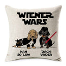 Capa de almofada estampada moda colorida estilo cachorros e star wars  (Sua casa com sua cara))