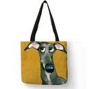 Bolsa reutilizável, casual, para armanezamento de compras, bolsa  personalizadas com estampas de  cachorros
