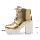 Ankle Boot Isis ( Dourada e Prata )