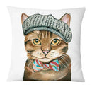 Fronha de gatos divertidos, impressão digital ( Capas criativas de pet)