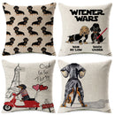 Capa de almofada estampada moda colorida estilo cachorros e star wars  (Sua casa com sua cara))