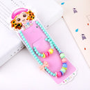 Conjunto de colar, pulseira infantil,estilo sereia, flores e bolinhas..