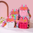 Bolsa infantil colorida,Pop up, temas unicórnio ,frutas( Bolsa anti stress)