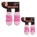Meias antiderrapantes tricotadas para cães e gatos(Pequeno e médio porte/4 unidades)