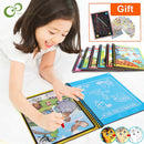 Livro mágico de colorir vários temas com caneta mágica para pintura.