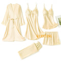 Conjunto de pijama completo com 5 peças ( Presente completo)