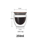 Copo de vidro duplo parede resistente ao calor, JANKNG (Copo de café e cerveja resistente)