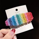 Presilhas de cabelo, conjunto fofo para meninas ( arco íris, flores,picolé / 2/3/5 pçs )